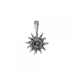 Colgante Eguzkilore Plata Envejecida 14mm