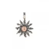 Colgante Eguzkilore Plata Envejecida y Rosa 21mm
