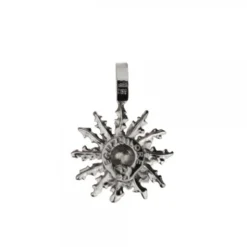Colgante Eguzkilore Plata Envejecida y Rosa 21mm