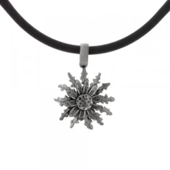 Colgante Eguzkilore Plata Negra 21mm