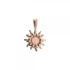 Colgante Eguzkilore Plata Rosa 14mm