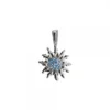 Colgante Eguzkilore Plata y Circonitas Azules 14mm
