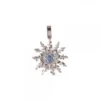 Colgante Eguzkilore Plata y Circonitas Azules 21mm