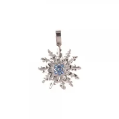 Colgante Eguzkilore Plata y Circonitas Azules 21mm