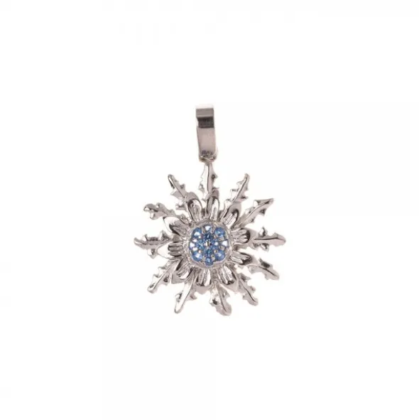 Colgante Eguzkilore Plata y Circonitas Azules 21mm