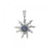Colgante Eguzkilore Plata y Circonitas Azules 29mm