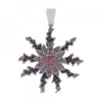 Colgante Eguzkilore Plata y Circonitas Moradas 45mm