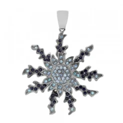 Colgante Eguzkilore Rutenio y Circonitas Azules 45mm
