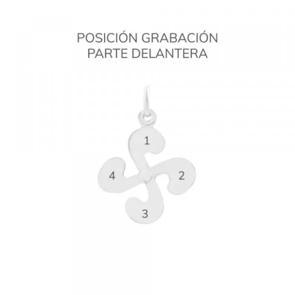 Colgante Lauburu Plata 26mm y Cadena Forza