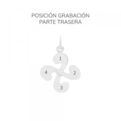 Colgante Lauburu Plata 26mm y Cadena Forza