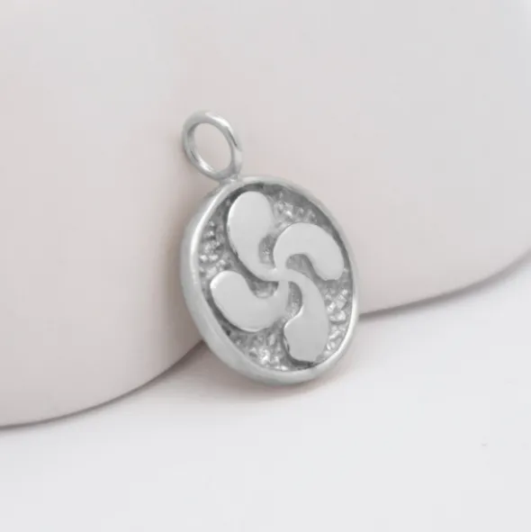 Colgante Lauburu Redondo Plata 13mm