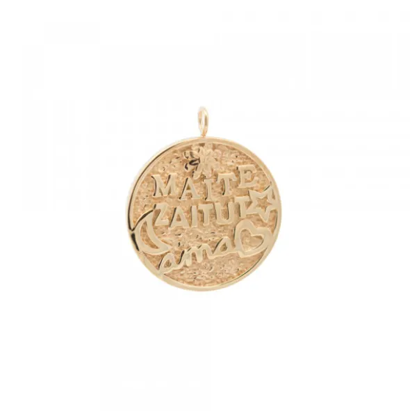 Colgante Maite Zaitut Ama Plata Dorada Personalizable
