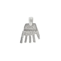 Colgante Mano de Irulegi Plata 20mm y Caucho