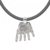 Colgante Mano Irulegi Plata 30mm y Cordón