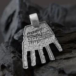 Colgante Mano Irulegi Plata 30mm y Cordón
