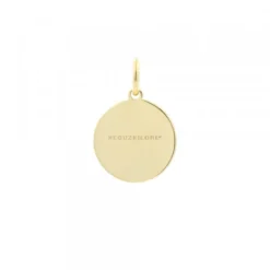 Colgante Medalla Eguzkilore Plata Dorada 13mm