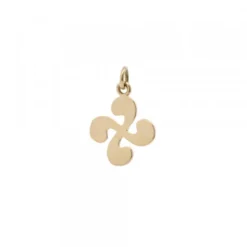 Colgante Mini Lauburu Oro y Brillantes 10mm
