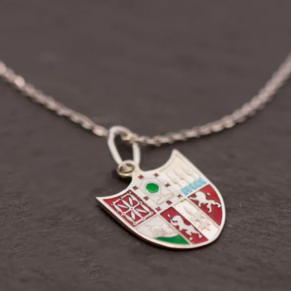Colgante Zazpiak Bat de Plata con Esmalte Personalizable