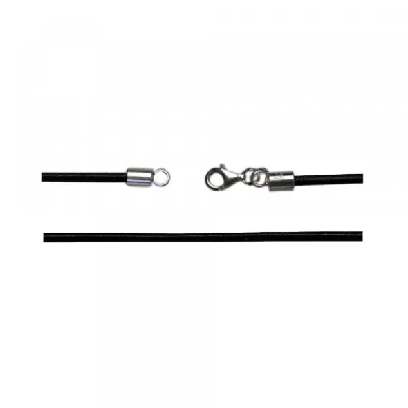 Cordón Cuero Negro 3mm