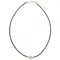 Gargantilla Anuk Cuero Negro y Plata