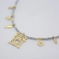 Gargantilla Barandilla Concha Plata Dorada Motivos
