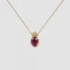 Gargantilla Enea Oro Rosa y Rubí