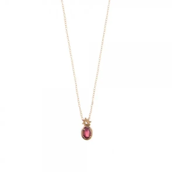 Gargantilla Enea Oro Rosa y Rubí