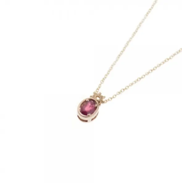 Gargantilla Enea Oro Rosa y Rubí