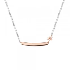 Gargantilla Identidad Plata Rosa Personalizable