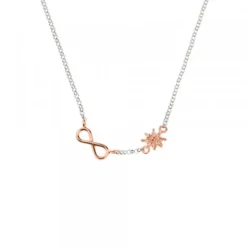 Gargantilla Infinito y Eguzkilore Plata Rosa