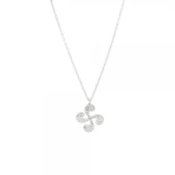 Gargantilla Lauburu Oro Blanco y Brillantes