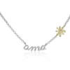 Gargantilla Mini Ama Plata y Eguzkilore Dorado