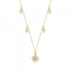 Gargantilla Oro Motivos Eguzkilore con Brillantes