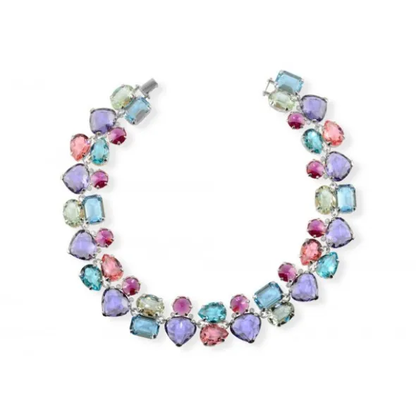 Gargantilla Queen Plata y Cristales Multicolor