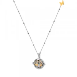 Llamador de Ángeles Árbol de la Vida Dorado con Mariposa Personalizable