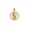 Medalla Calada Virgen Niña Oro 18mm Personalizable