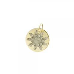 Medalla Eguzkilore Oro Bicolor 15mm