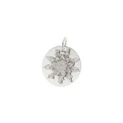 Medalla Eguzkilore Oro Blanco 15mm