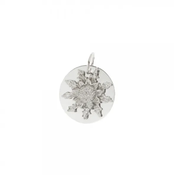 Medalla Eguzkilore Oro Blanco 15mm
