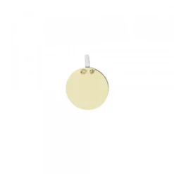 Medalla Oro y Eguzkilore Oro Blanco 14mm