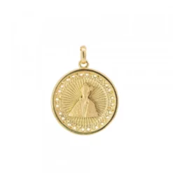 Medalla San Fermín de Plata Dorada Personalizable