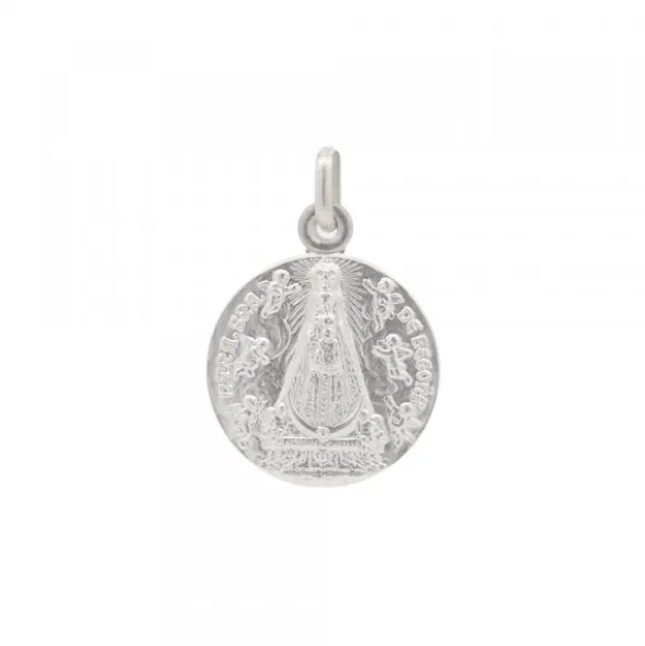 Medalla Virgen Begoña Plata Mate 17mm