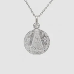 Medalla Virgen Begoña Plata Mate 17mm