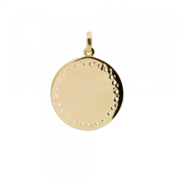 Medalla Virgen del Carmen de Plata Dorada Personalizable