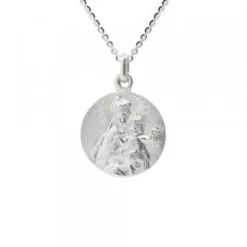 Medalla Virgen del Carmen Plata 17mm