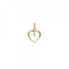 Mini Colgante Corazón Calado Oro y Brillante 9mm