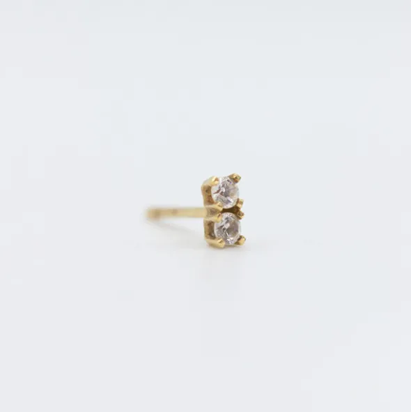 Mini Trepador Oro Doble Circonita