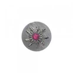 Moneda Eguzkilore de Plata con Circonitas Granates