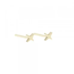 Pack Piercings Estrella 4 Puntas Plata 4 Uds