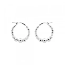 Pendientes Aro Bolitas Plata 20mm